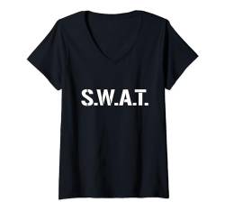 Damen Im A SWAT Cute Shirts für Herren und Damen T-Shirt mit V-Ausschnitt von Funny Cute Profession Shirts for Adults TeeZ