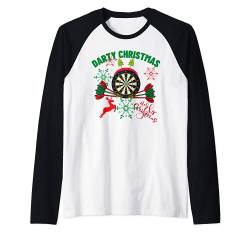 Darty Christmas Ugly Sweater Design für Dartspieler und Fans Raglan von Funny Darts Player Apparel Tees