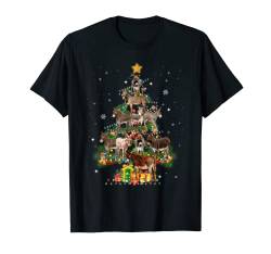 Lustiger Esel für Weihnachtsbaum, Esel-Liebhaber, Weihnachten T-Shirt von Funny Dog Animal Christmas Tree Dog Lover Tee Gift