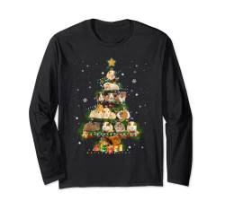Lustiger Schlafanzug für Meerschweinchen, Weihnachtsbaum, Meerschweinchen-Liebhaber Langarmshirt von Funny Dog Animal Christmas Tree Dog Lover Tee Gift