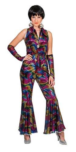 Funny Fashion Disco Rainbow Glitter Jumpsuit Anzug für Damen Gr. 40/42 von Funny Fashion