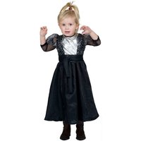 Funny Fashion Hexen-Kostüm Kinder Hexenkostüm Sylvie - Schwarz Silber - Glitzerndes Mädchen Kleid für Halloween Karneval von Funny Fashion