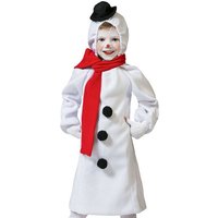 Funny Fashion Kostüm Schneemann Kostüm für Mädchen - Weißes Kleid, Kinderkostüm Winter Weihnachten Karneval von Funny Fashion