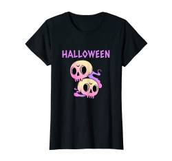 Niedliches Skeletthemd Halloween Damen Shirt lila Halloween T-Shirt von Funny Halloween Shirts for Women Halloween Gifts