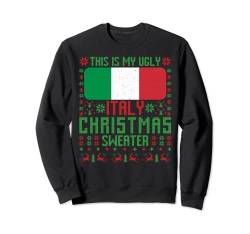 Italien Ugly Christmas Sweater Italy Flag for Italian Sweatshirt von Funny Italian Flag Christmas