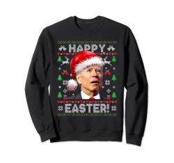 Lustiger Santa Joe Biden Happy Easter Ugly Christmas Sweater Sweatshirt von Funny Joe Biden Happy Easter Xmas Sweater