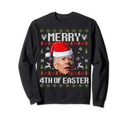Lustiger Joe Biden Merry 4th Of Easter Ugly Christmas Sweater Sweatshirt von Funny Joe Biden Political Ugly Christmas Sweater