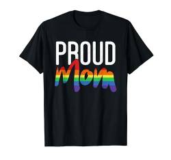 Proud Mom | Regenbogen Lesben Lustiges Pride Month T-Shirt von Funny LGBT Pride Geschenke LGBTQ Gay Pride Merch