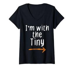 Damen Ich habe den winzigen lustigen Spitznamen für Jungs, Jungen, Freund T-Shirt mit V-Ausschnitt von Funny Matching Halloween Thanksgiving Gift Ideas