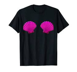 Lustige Meerjungfrau-Muschel-BH Top Festival Muschel Party T-Shirt von Funny Mermaid Shell Shop