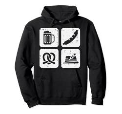 Brezel Wurst Bayerische Mütze Deutsch Oktoberfest Herren Damen Pullover Hoodie von Funny Oktoberfest Clothes Women Men Kids Gifts