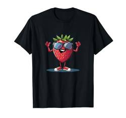Schönes Erdbeer-Kostüm für Jungen und Mädchen T-Shirt von Funny Strawberry with Sunglasses