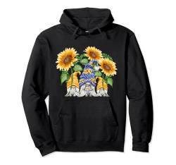 Blumenzwerg mit Sonnenblumen-Motiv, Liebe und Herz, für Hippies und Gärtner Pullover Hoodie von Funny Summer Sunflower Gnome Gifts For Gardener