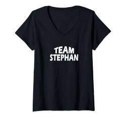 Damen Lustiges Team Stephan T-Shirt mit V-Ausschnitt von Funny Team