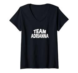 Damen Mannschaft Adrianna T-Shirt mit V-Ausschnitt von Funny Team