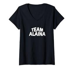 Damen Mannschaft Alaina T-Shirt mit V-Ausschnitt von Funny Team