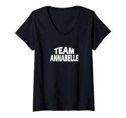 Damen Mannschaft Annabelle T-Shirt mit V-Ausschnitt von Funny Team