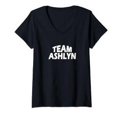 Damen Mannschaft Ashlyn T-Shirt mit V-Ausschnitt von Funny Team
