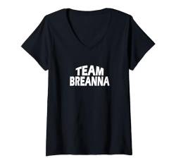 Damen Mannschaft Breanna T-Shirt mit V-Ausschnitt von Funny Team