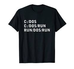 C Dos Run Dos Run Programmierer T-Shirt von Funny Tees