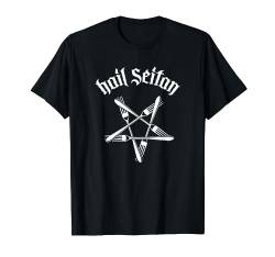Hail Seitan Fork Pentagram T-Shirt von Funny Tees