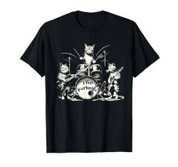 Funny Cat Kitties Band Rock Heavy Metal-Musik T-Shirt von Funny Thrifts