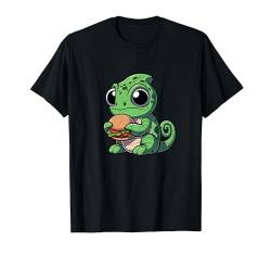 Schleier Chamäleon Burger Reptil Lustiger Hamburger T-Shirt von Funny Veiled Chameleon Gifts