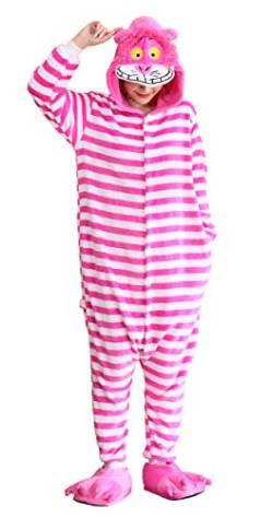 FunnyCos Einteiler für Erwachsene, Tier, Unisex, Halloween, Cosplay, Kostüm, Loungewear, Grinsekatze, 38 von FunnyCos