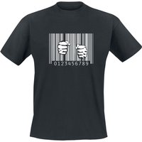 Funshirt T-Shirt - Barcode - Prison - M bis 3XL - für Männer - Größe M - schwarz von Funshirt