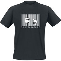 Funshirt T-Shirt - Barcode - Prison - M bis 3XL - für Männer - Größe XXL - schwarz von Funshirt