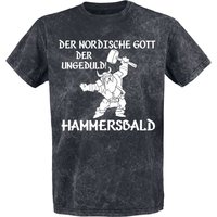 Funshirt T-Shirt - Der nordische Gott der Ungeduld! Hammersbald - M bis 4XL - für Männer - Größe L - dunkelgrau von Funshirt