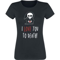 Funshirt T-Shirt - I Love You To Death - S bis 3XL - für Damen - Größe L - schwarz von Funshirt