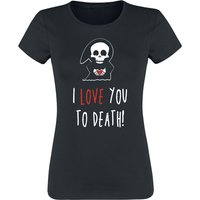 Funshirt T-Shirt - I Love You To Death - S bis 3XL - für Damen - Größe XL - schwarz von Funshirt