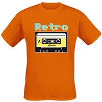 Funshirt T-Shirt - Retro Kassette - M bis 3XL - für Männer - Größe 3XL - orange von Funshirt