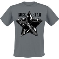 Funshirt T-Shirt - Rockstar - M bis 3XL - für Männer - Größe 3XL - grau von Funshirt