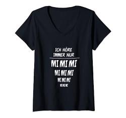 Damen T-Shirt Männer Geschenk-Idee Ich hör nur Mimimi T-Shirt mit V-Ausschnitt von Funshirts mit Spruch für Herren und Männer
