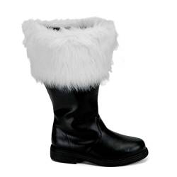 Funtasma Herren Santa-106WC Klassische Stiefel, Schwarz (Blk Pu-Wht Faux Fur), 40/41 EU (Herstellergröße:S) von Funtasma