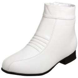 Pleaser Pimp-50, Herren Kurzschaft Stiefel, Weiß, 42/43 EU (M) von Funtasma