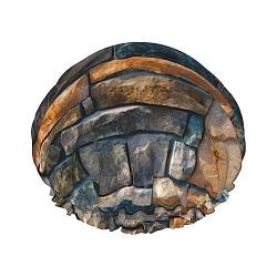 Bunte Stein-Duschhaube, doppellagig, wasserdicht, wiederverwendbar, elastisch, Haar-Kappe von Furlou