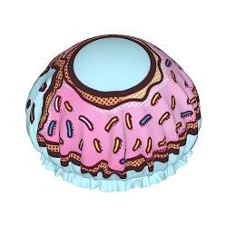 Donut-Duschhaube, doppellagig, wasserdicht, wiederverwendbar, elastisch von Furlou