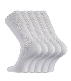 FussFreunde 20 Paar Packung kochfeste Arztsocken u Schwesternsocken mit Anti-Loch-Versprechen (DE/NL/SE/PL, Numerisch, 47, 50, Regular, Regular, Weiß) von FussFreunde