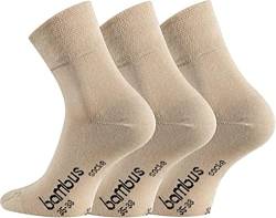 FussFreunde 6 Paar, extraweiche Bambus-Socken mit kurzem Schaft,Kurzsocken,Quarter Socken und zusätzlicher Garantie (as3, numeric, numeric_43, numeric_46, regular, regular, Beige) von FussFreunde