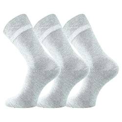 FussFreunde 6 Paar Baumwoll Socken, Wellness-Socken mit extrabreitem Komfort Piqué- Bund (Weiß, 35/38) von FussFreunde