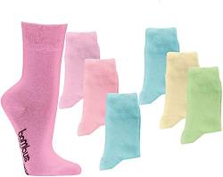 FussFreunde 6 Paar Paar Bambus Socken in Pastell Farben mit ANTILOCH-GARANTIE (as3, numeric, numeric_39, numeric_42, regular, regular, Pastell) von FussFreunde