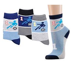 FussFreunde Kinder Öko Socken 6 Paar für Jungen/Mädchen,Schadstoffgeprüft, in vielen Mustern (Fußball No1, 27/30 = 5-6 Jahre) von FussFreunde