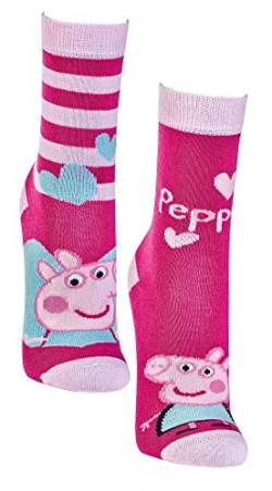 FussFreunde Kinder Öko Socken 6 Paar für Jungen/Mädchen,Schadstoffgeprüft, in vielen Mustern (Peppa Pig, numeric_19) von FussFreunde