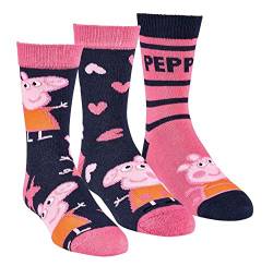 FussFreunde Kinder Socken, 6 Paar für Jungen/Mädchen,Schadstoffgeprüft, viele Muster (as3, numeric, numeric_19, numeric_22, regular, Peppa Pig ROSA SCHWARZ ORANGE) von FussFreunde