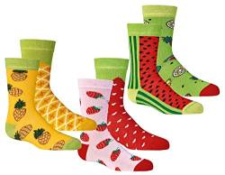 FussFreunde Kinder Socken, 6 Paar für Jungen/Mädchen,Schadstoffgeprüft, viele Muster (as3, numeric, numeric_39, numeric_42, regular, Tutti Frutti) von FussFreunde