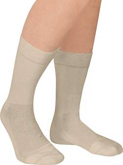 FußGut Unisex-Diabetiker-Socken 2er-Pack beige Größe 40 - 42 von FußGut