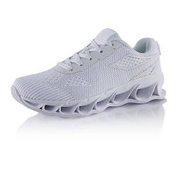 Fusskleidung® Damen Herren Laufschuhe Dämpfung Sportschuhe leichte Gesundheitsschuhe Weiß EU 38 von Fusskleidung